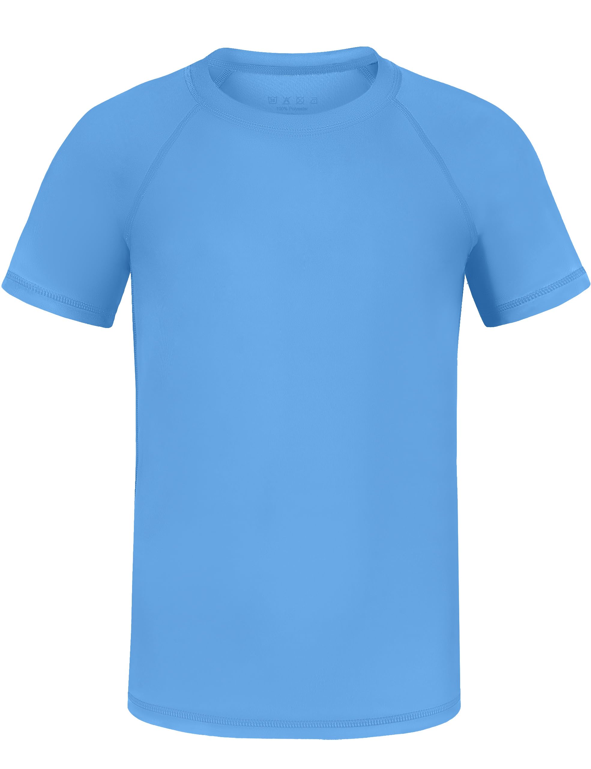 WISMBOX UV Shirt Kinder Kurzarm Badeshirt, UPF 50+ Jungen Schwimmshirt, Schnelltrocknend Rashguard Top für Schwimmen Wassersport