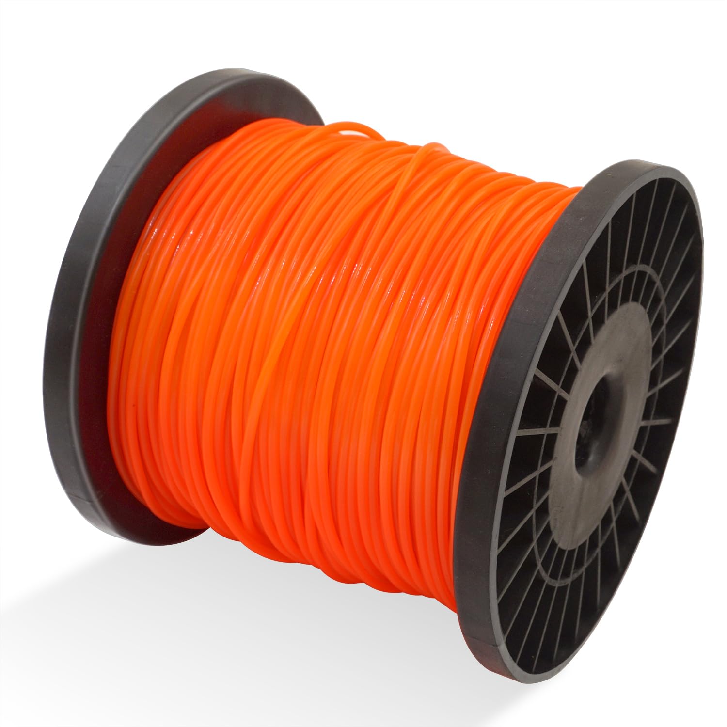 2,4 mm x 100 m Rasentrimmerschnur Rund Mähfaden Trimmerfaden Fäden, Nylonschnur Rasentrimmerfaden für Garten Rasentrimmer und Elektro-Trimmer, Orange I24X