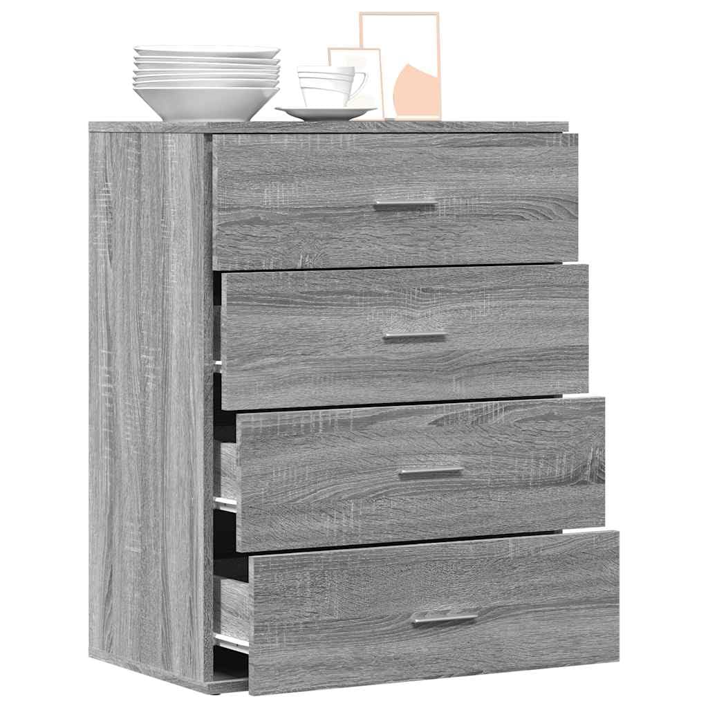 Credenza grigio Sonoma, 60 x 39 x 80 cm, in legno