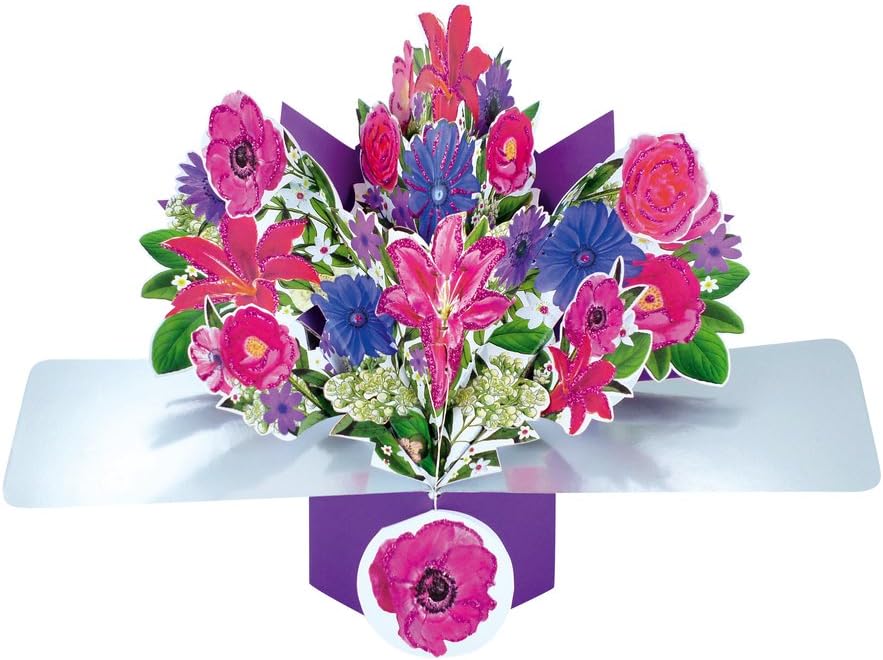 Bunch Flowers Pop-Up Greeting Card Original Second Nature 3D Pop Up Cards