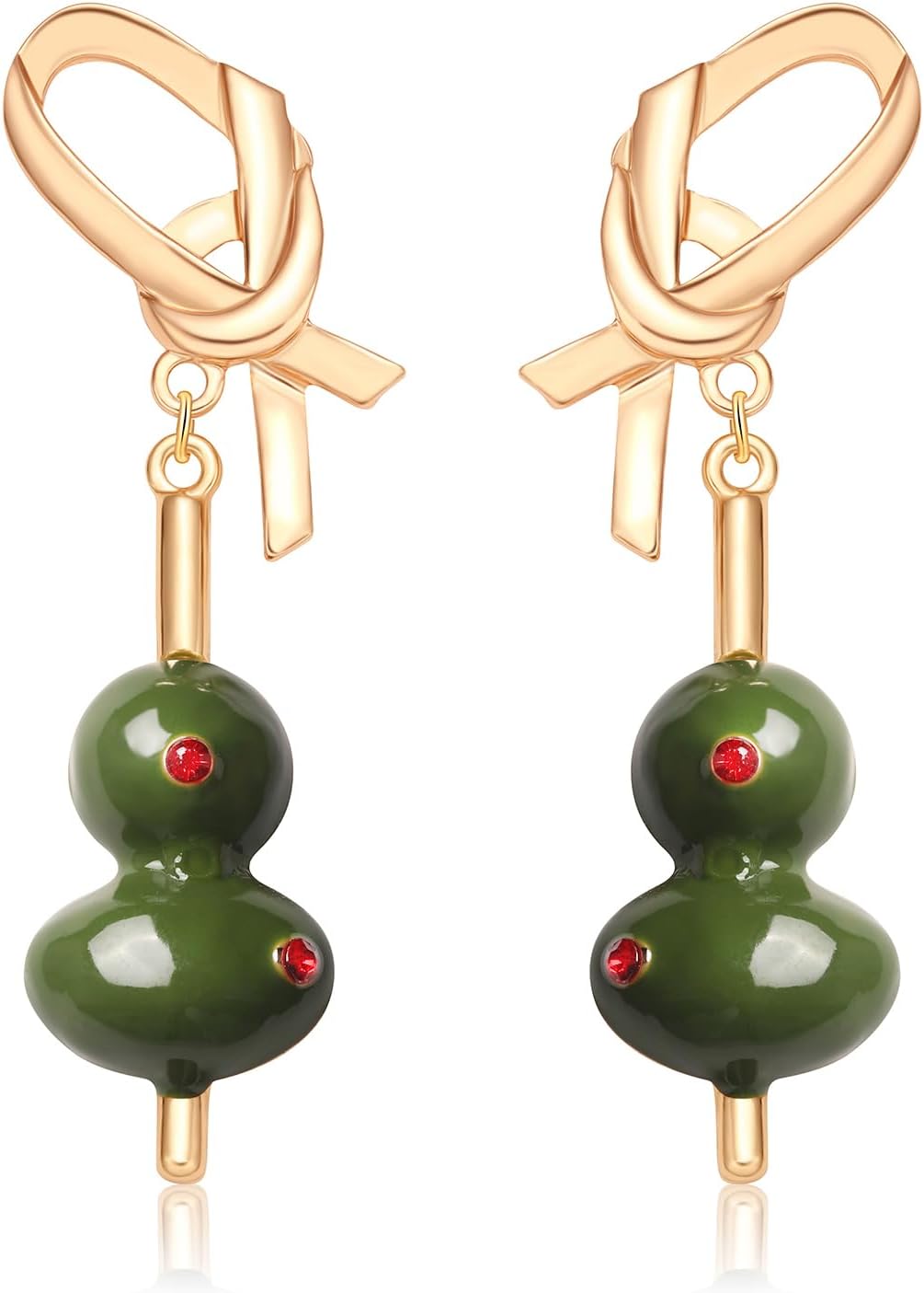 Martini Olive Earrings for Women,Dangle Drop Mini Martini Olive Fruit Earrings Fun Cocktail Earring Cute and Quirky Food Jewelry