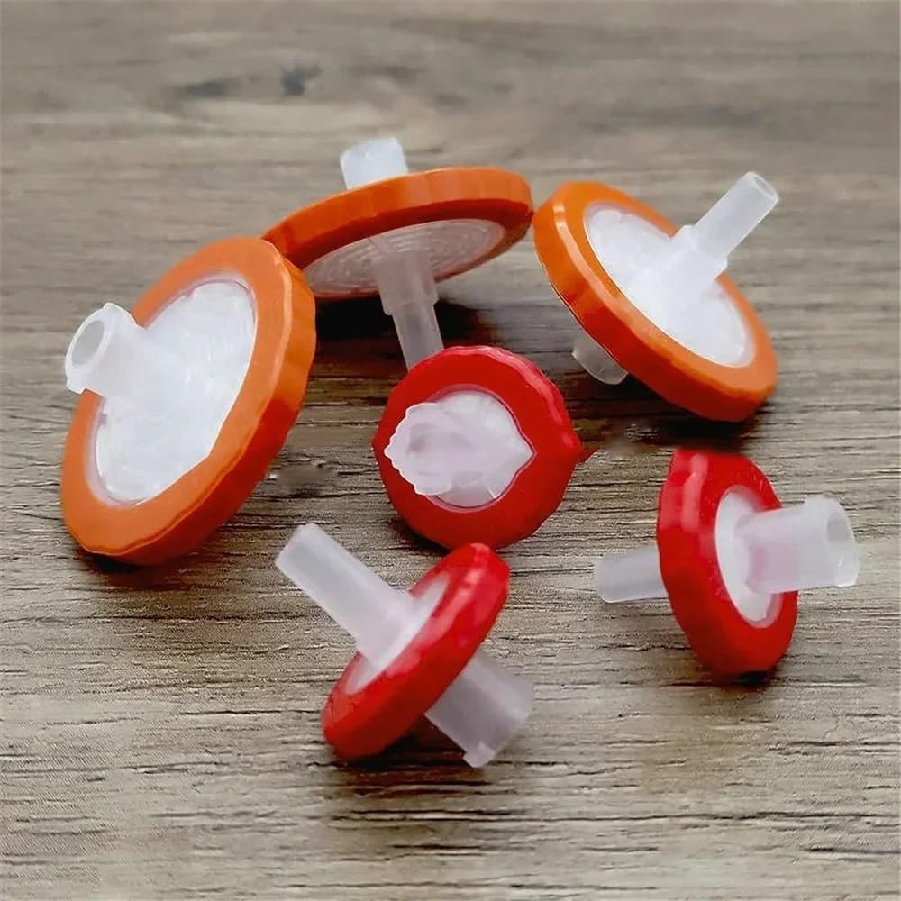 Equipos y suministros de laboratorio Jeringa de membrana PTFE (25 unidades, 100, diámetro laboratorio: 13/25 mm, tamaño poro: 0,22/0,45/2, um)