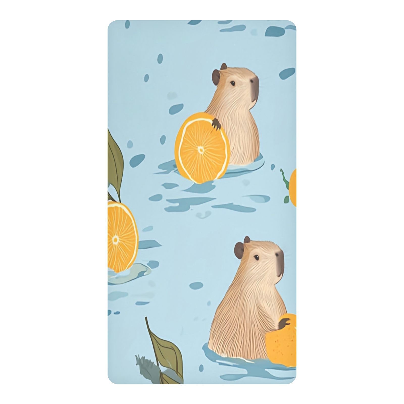 JiangGgen Capybaras Baby Crib Sheet Soft Breathable for Standard Crib-M