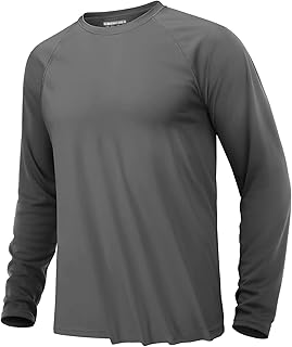 Camiseta Casual de Manga Larga para Hombre Primavera Verano Camisetas Ligeras y Cómodas