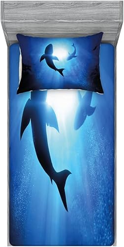 Miniatura 200 de Ambesonne - Juego de sábanas bajeras y fundas de almohada, diseño clásico botánico, plantas de jardín vintage, juego de 3 piezas con estampado