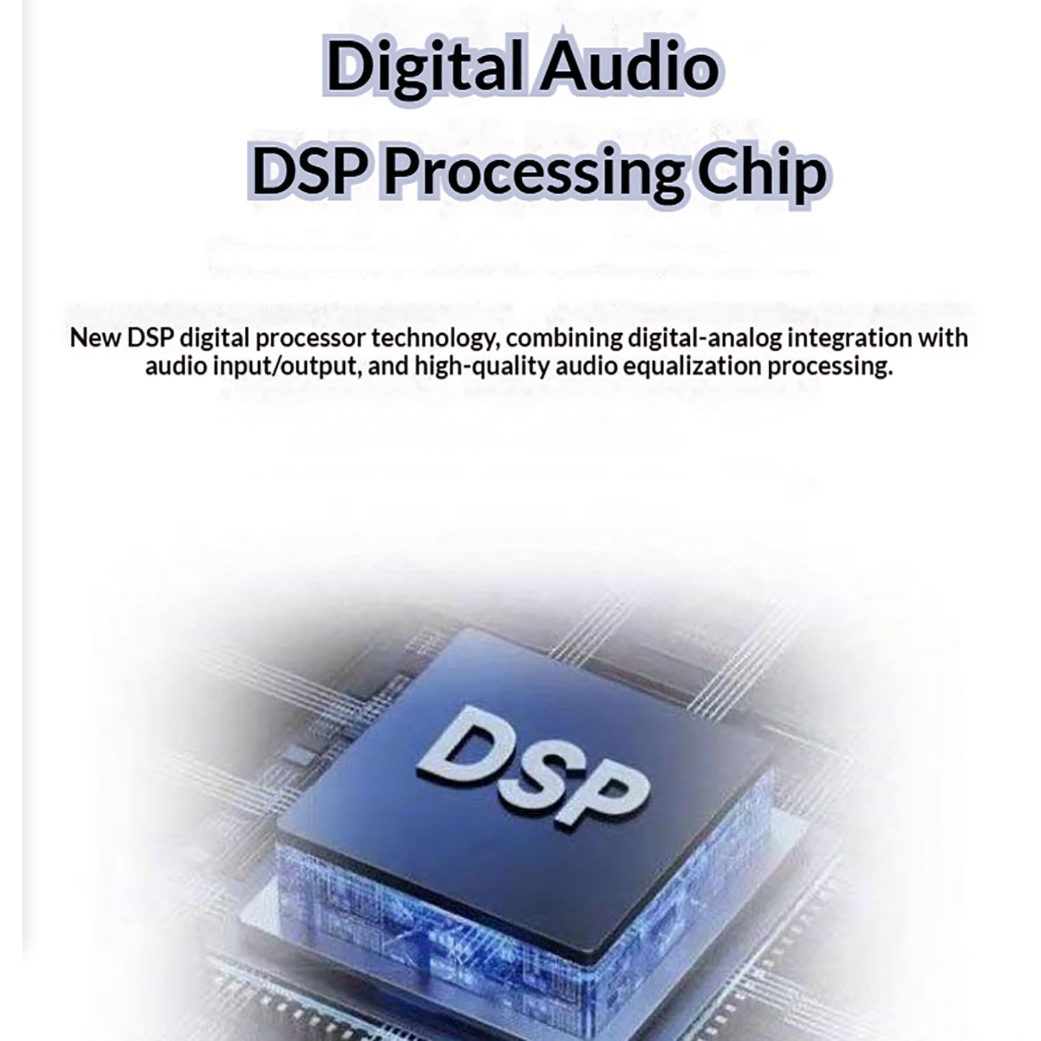 Ecualizador digital profesional DSP estéreo con pantalla LED dinámica, 21 efectos preestablecidos, reducción automática de ruido, montaje en rack de 1U para aplicaciones de estudio y KTV