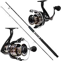 KIT DE PESCA PESADA MOLINETE 6000 15 ROLAMENTOS VARA MACIÇA 1.80M 40LB - 2 PARTES - PEIXES ATE 25KG - PEIXES GRANDES