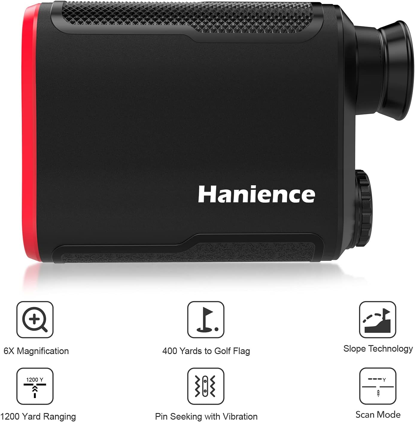 Golf Rangefinder, Hanience 1200 Yards High Precision Professional Laser Range Finder Golfing with Pinsensor, Speed, Slope Compensation, 6X Magnification : Sports & Outdoors