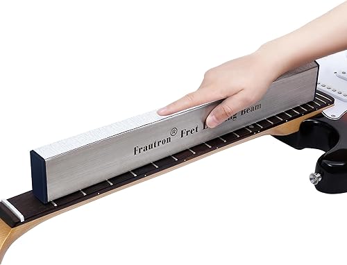 Miniatura 10 de Frautron El kit de herramientas de luthier de guitarra incluye viga de nivelación de trastes de 16 pulgadas, herramienta de configuración de borde