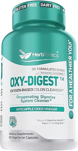 Herbtonics Fórmula del sistema digestivo de limpieza y desintoxicación de colon a base de oxígeno  con vinagre de sidra de manzana  90 cápsulas de disponible en Yaxa Venezuela