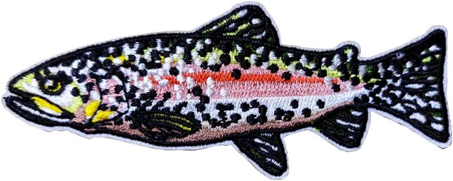 Golden Trout Embroidered Iron-On Patches – 3-Pack Fish Applique For Clothing & Crafts