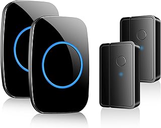 Door Chime, Wireless Door Alarm Sensor Door Entry Open Alert with 1000 FT Range, 60 Chimes and 5 Volume Levels for Business/Store/Home/Office