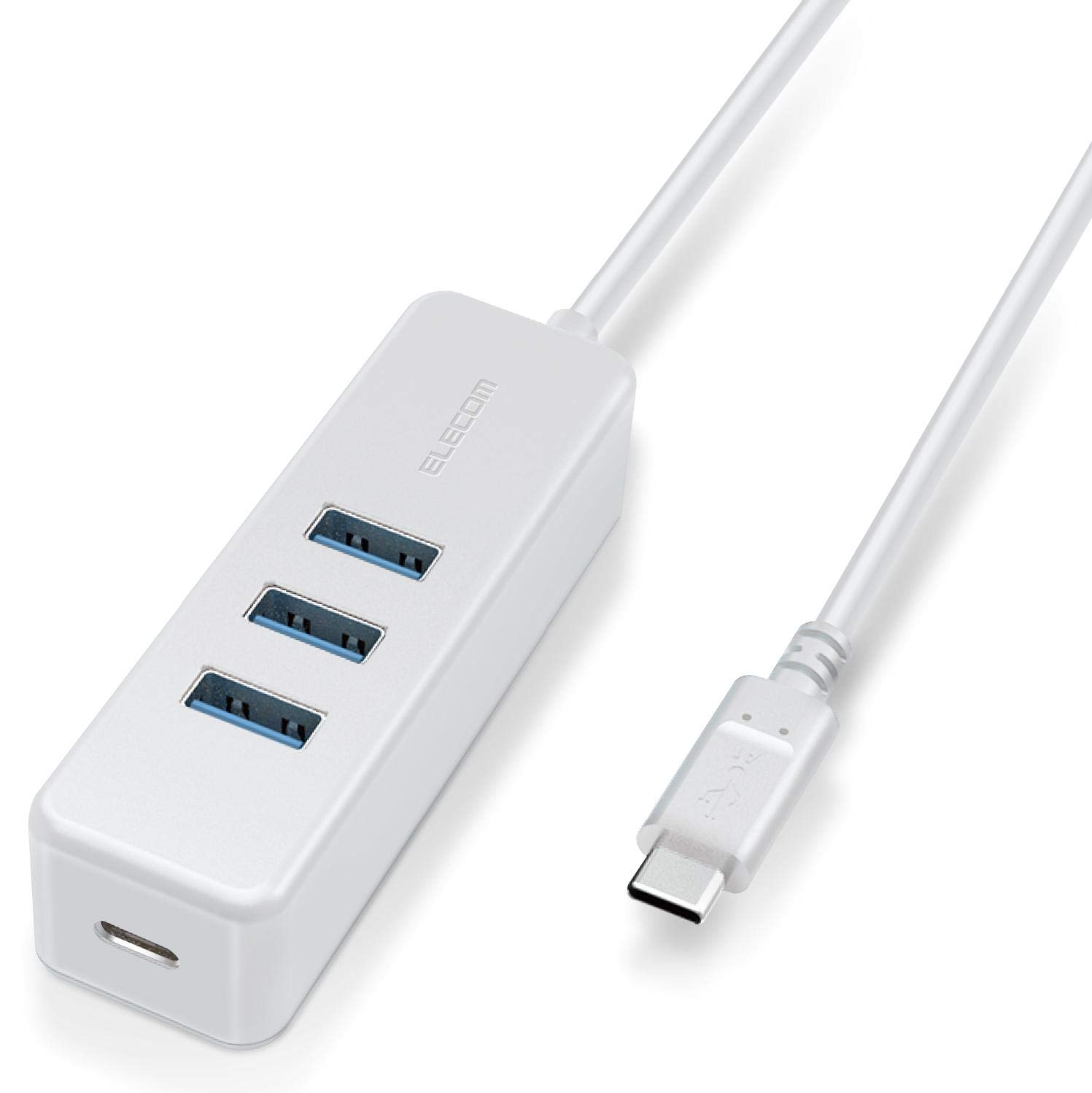 Amazon.co.jp: エレコム USBハブ Type-C USB-A 3.0×3ポート USB PD 60W