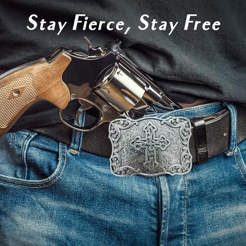 LKKLUYIC Religious Cross Western Belt Buckles for Men Cowboy Belt Buckle Cowgirl Faith Belt Buckles - Thumbnail 2