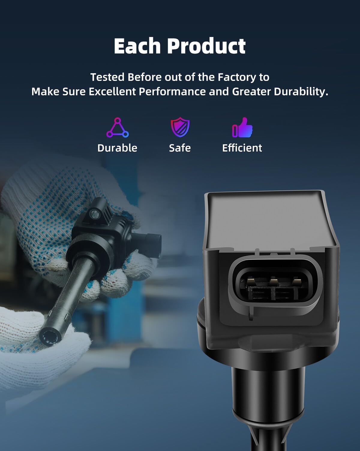 ECCPP 4 ignition coils with 4 iridium Spark Plugs UF849,coils packs,for Toyota Camry 2018-2020,RAV4 2019,Highlander 2020,Avalon 2019-2020 & for Lexus ES300h 2019-2020,UX250h 2019 UF849