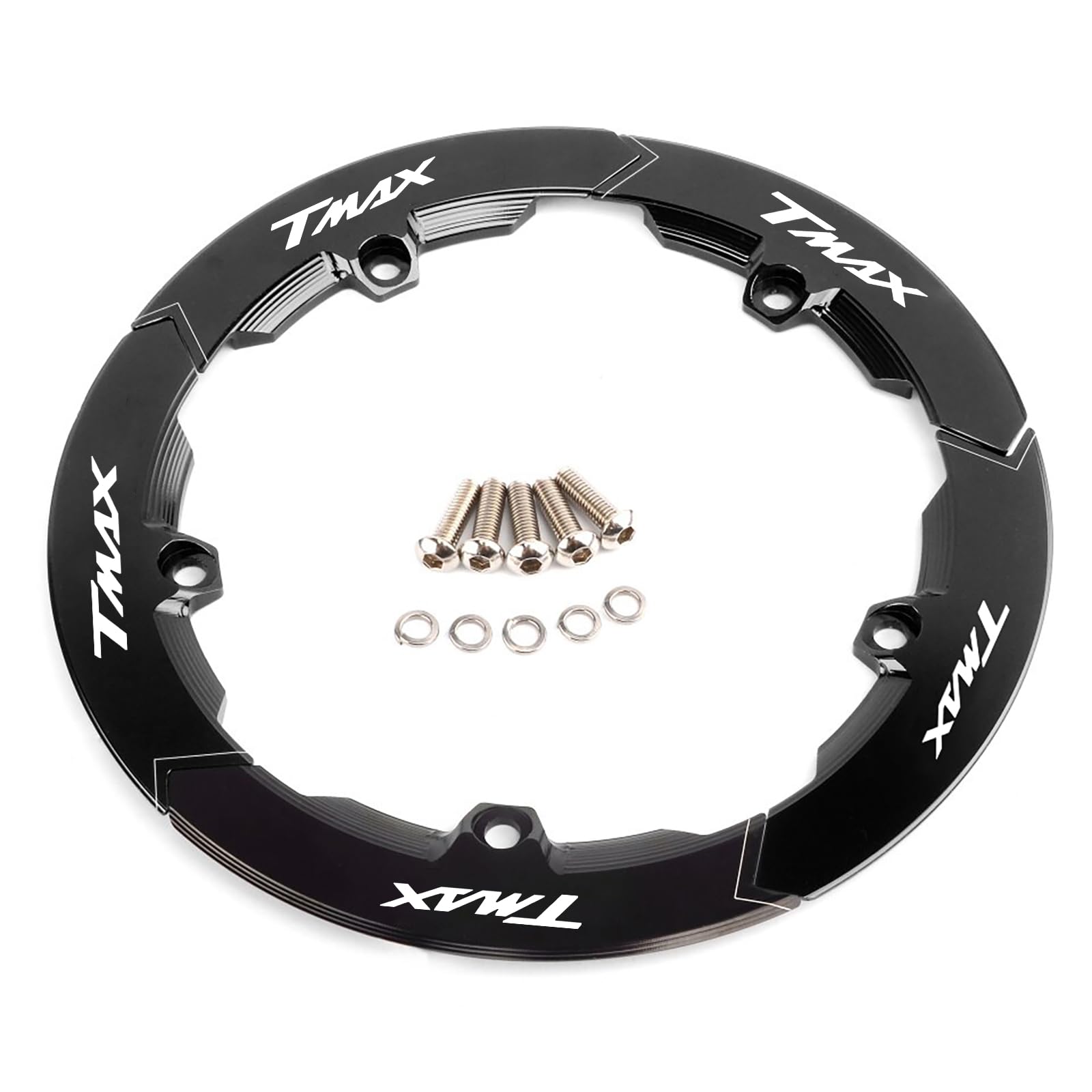Accessoires de moto pour TMAX 530 TMAX530 SX DX 2017 2018 2019 TMAX 560 TMAX560 2020 2021 2022 2023 2024 2025 couvercle de poulie de protection de courroie en aluminium CNC (Noir)