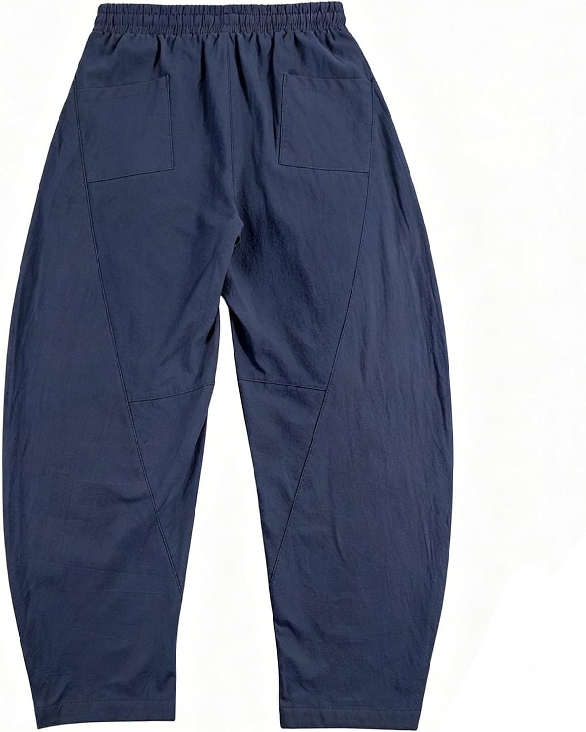 ZHUER Baggy Linen Pants for Men 2026 Summer Lightweight Wide Leg Pants Elastic Waist Breathable Beach Yoga Trousers Pockets