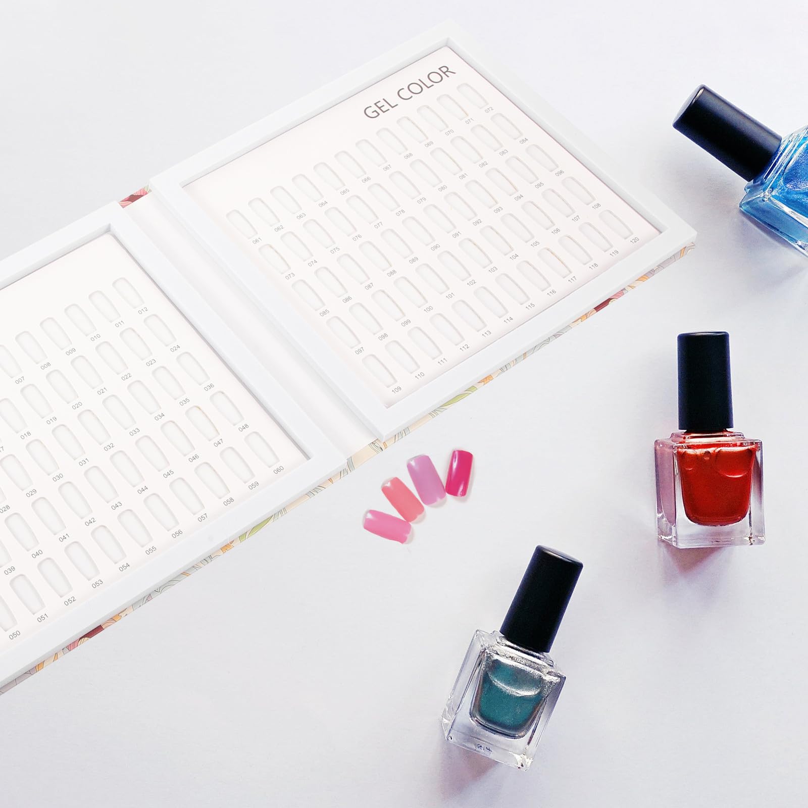 Genérico Muestrario de Uñas para Pintar Libro 120 Esmaltes, Tabla de Colores Carcasa ABS, para Uso en Salones y Prácticas de Uñas Semipermanentes