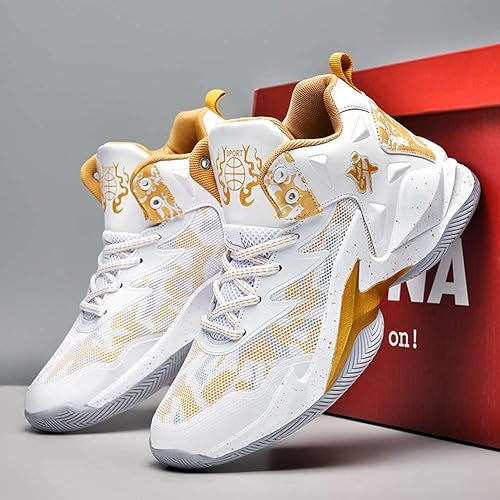 Miniatura 4 de VAXAV Zapatos de baloncesto unisex de caña alta, para deportes al aire libre, zapatillas de tenis atléticas para correr