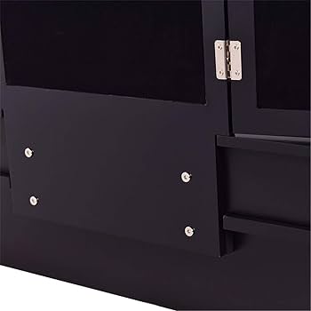 木製ドレッサー・鏡台 4引き出し付き Amazon｜ドレッサー 4引き出し木のミラー化された虚栄心の黒さの