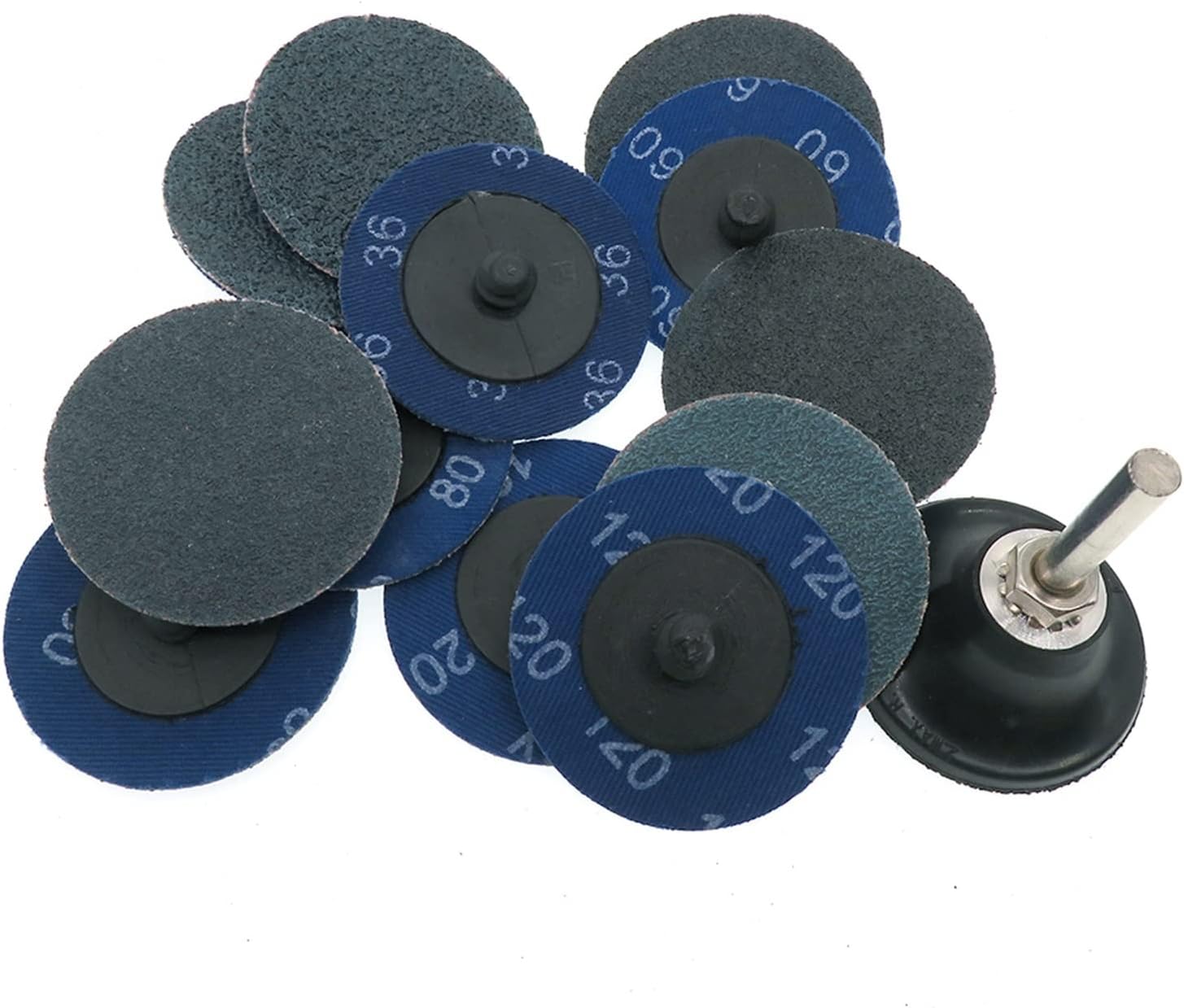 2Inch Zirconia Quick Change Sanding Discs Sandpaper Abrasive Disc 50mm 1/4Inch Holder Paint Erode Removal (Color : A, Size : Only 1pc Sanding pad)