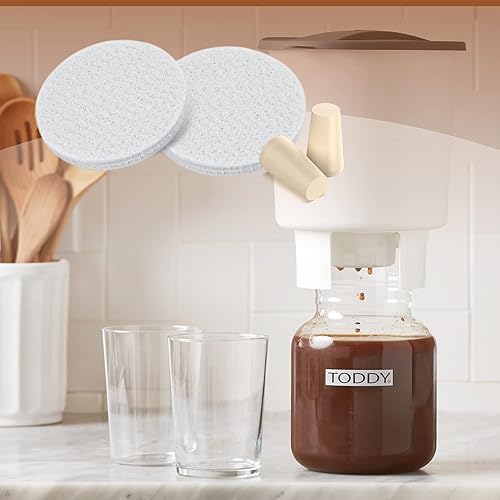 Miniatura 7 de 20 filtros y tapones de café reutilizables de repuesto compatibles con el sistema Toddy Cold Brew (incluye 8 filtros de café y 12 tapones de goma de