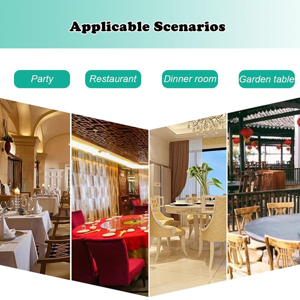 Plateau tournant pour hôtel,Plateau tournant en Verre trempé,Plateau tournant Transparent Rotatif pour Restaurant (Taille: 80 cm / 32 Pouces)