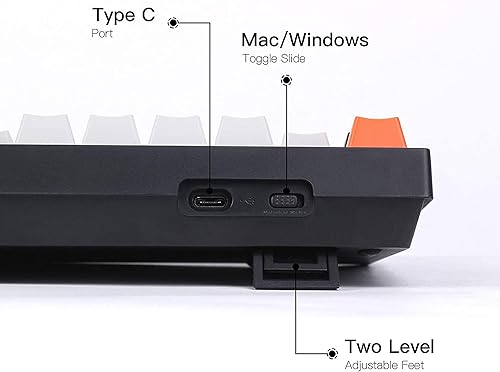 Miniatura 5 de Keychron Teclado mecánico C1 con cable intercambiable en caliente de 87 teclas, cable USB tipo C, teclas ABS de doble disparo, teclado mecánico TKL