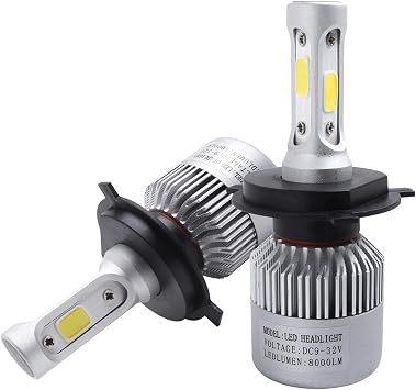 Car LED Bulb Car LED Headlight H4 Beam Bulb Head Lamp Fog Light 12V-24V S2 H4 HI/LOW 72W 8000LM COB Auto Accessories Parts 2 PC Car Truck SUV Van Emitting Color 6500K