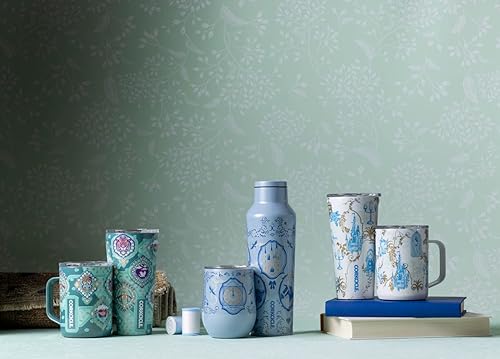 Miniatura 6 de Corkcicle Disney Princess Jasmine - Vaso de vino sin tallo, construcción de acero inoxidable con triple aislamiento, tapa de viaje deslizante a