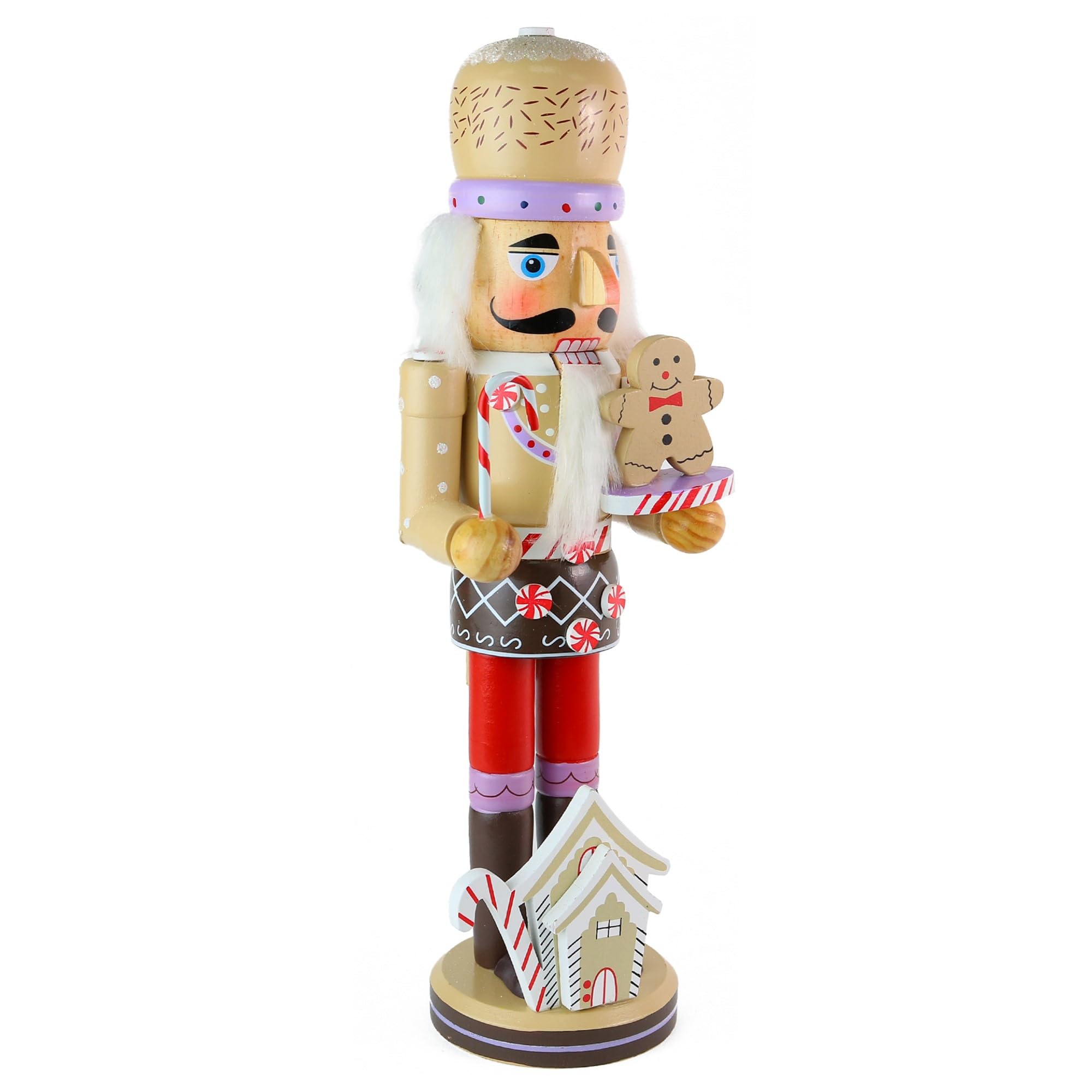 Ornativity Gingerbread Chef Nutcracker Figure - Wooden Ginger Bread Theme Christmas Nutcracker Holiday Decoration