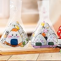 Vista 2 de Totority Onigiri - Sándwich triangular para sushi, 250 unidades, bolsas de sushi triangulares, bolas de arroz de plástico, bolsa de sándwich fácil