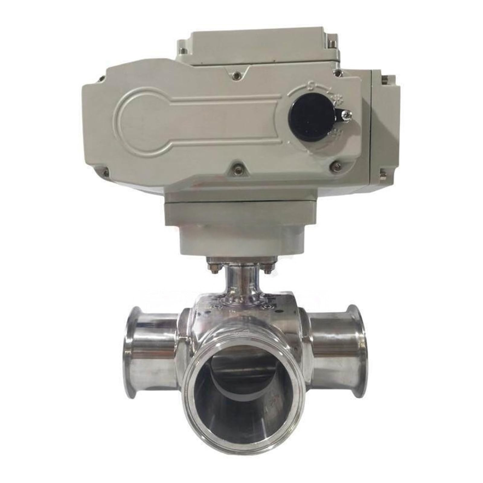 Robinet sphérique électrique trois voies Φ19 étanche pour réseau L