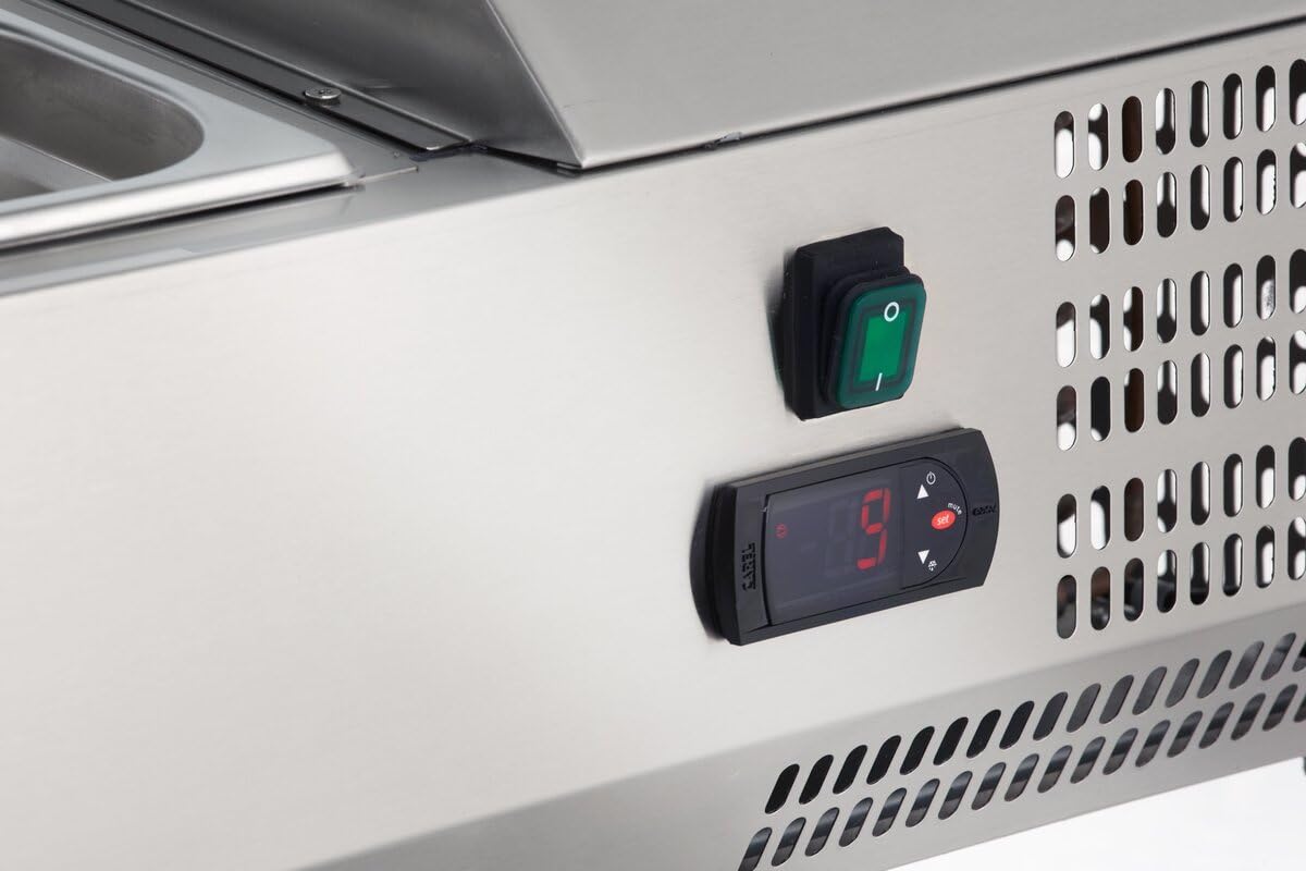 GastroHero Saladetta da tavolo ECO 5 x GN 1/4 con vetro | Forniture per catering CHR
