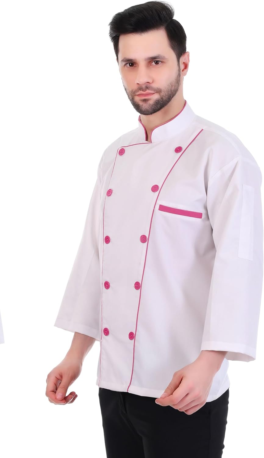 PP-25 White Chef Jacket | Chef Coat | Chef Uniform for Men | Culinary Jacket for Kitchen Chef Dress