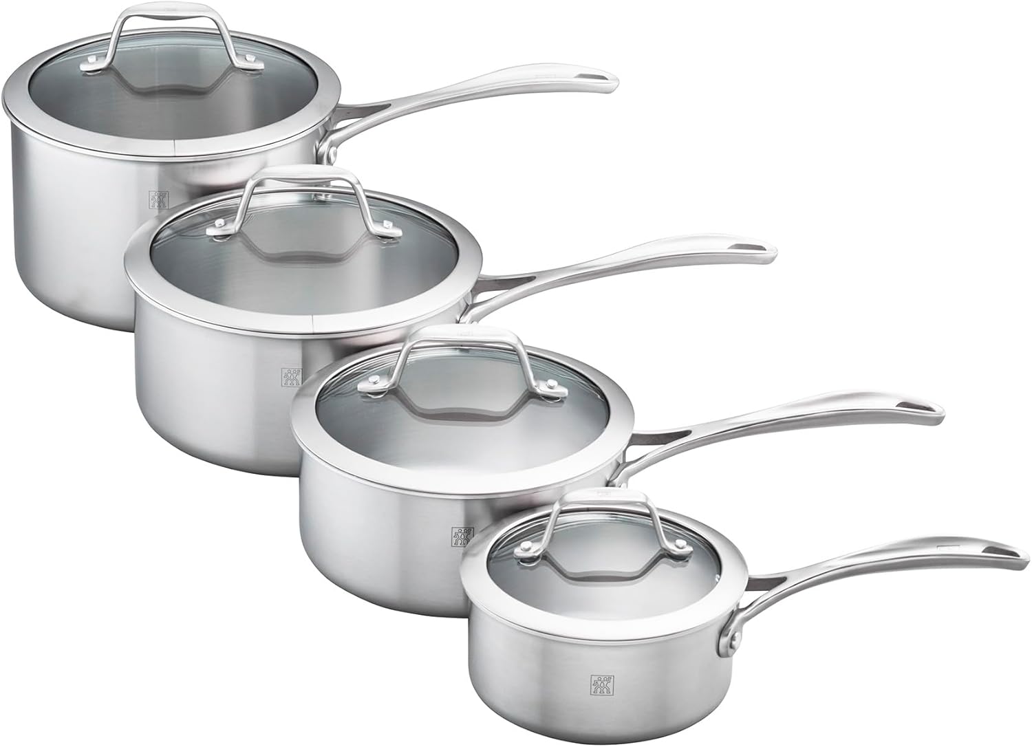 3-Quart Stainless Steel Ceramic Nonstick Saute Pan with Glass Lid