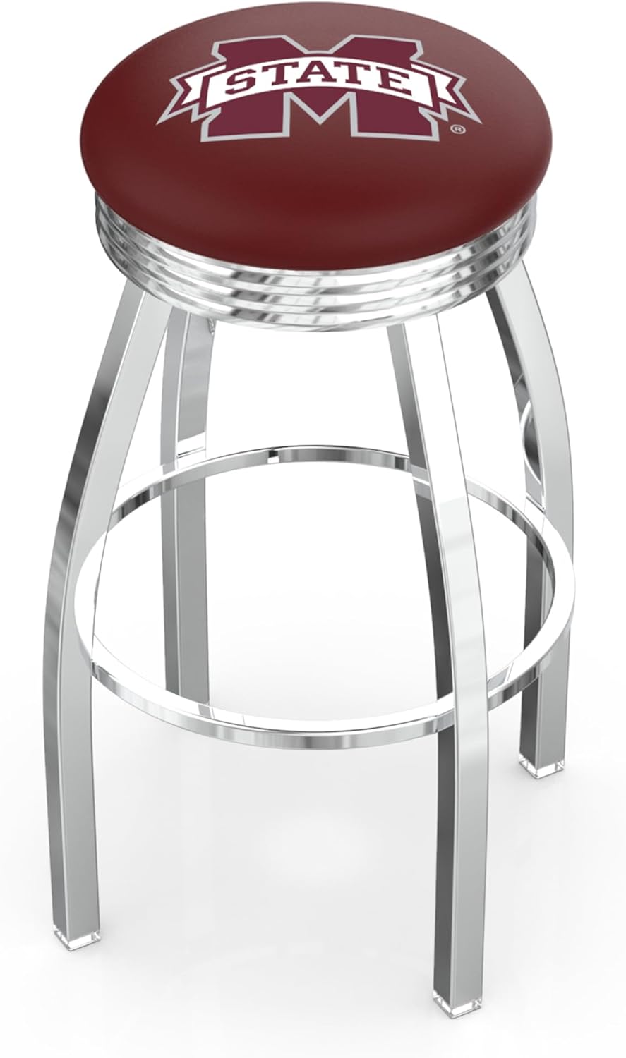 L8C3C Mississippi State 30" Swivel Bar Stool with Chrome Finish
