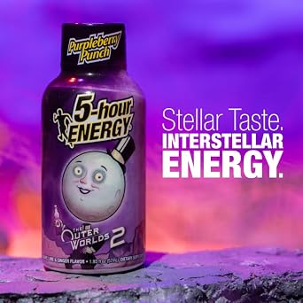 5-hour ENERGY PURPLEBERRY PUNCH Flavor, 24 Count, 1.93 Fl Oz Energy Shot, Extra Strength, Sugar Free