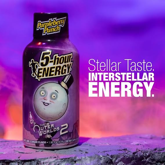 5-hour ENERGY PURPLEBERRY PUNCH Flavor, 24 Count, 1.93 Fl Oz Energy Shot, Extra Strength, Sugar Free