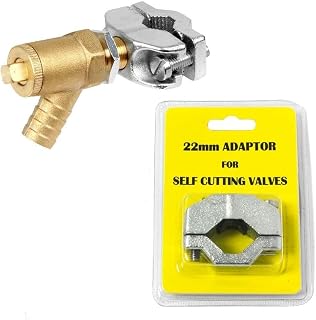 15mm Self Cutting Drain Off Cock with 22mm Adaptor Set