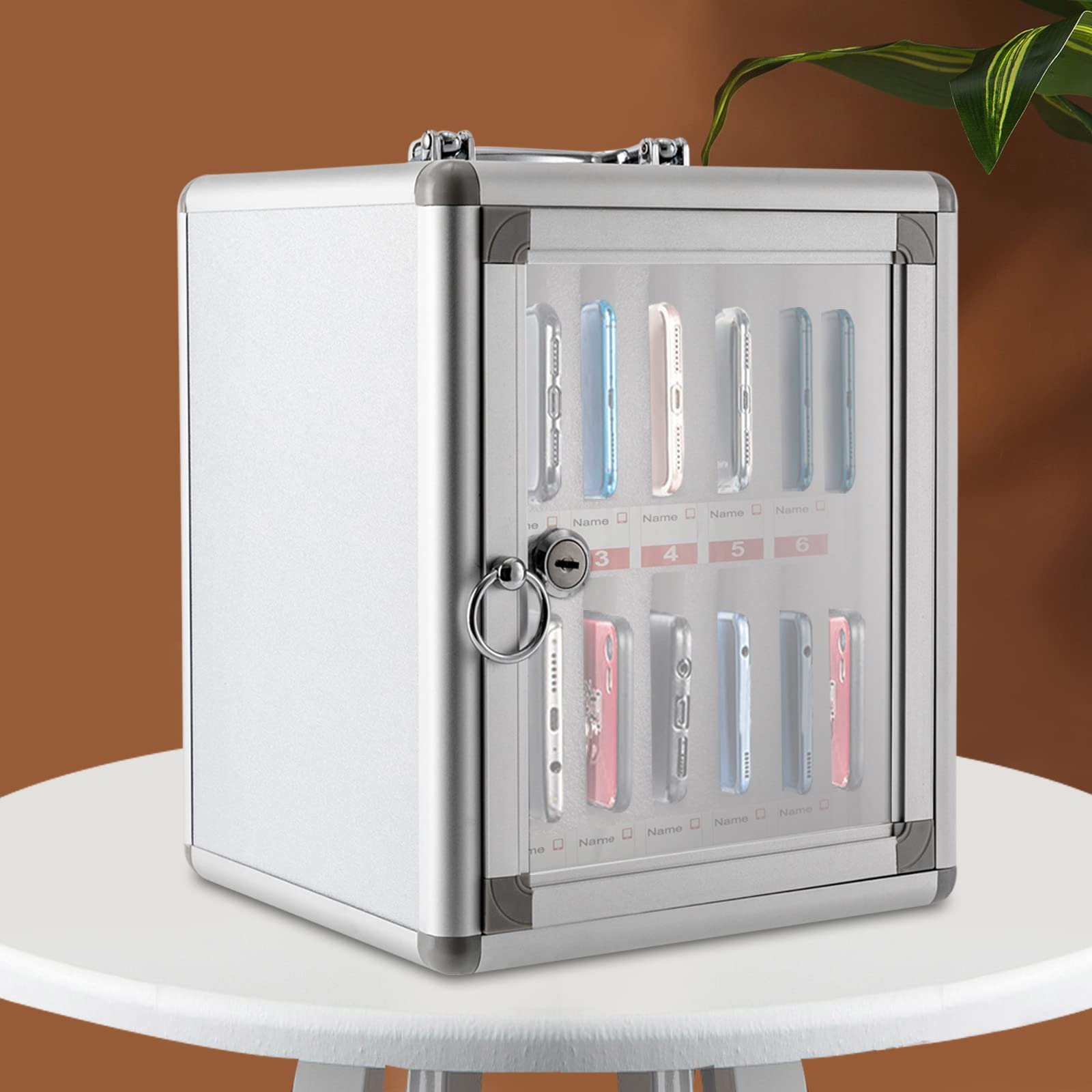 Amazon.com: DNYSYSJ 12 Slots Cell Phone Locker Cabinet with a Lock and ...