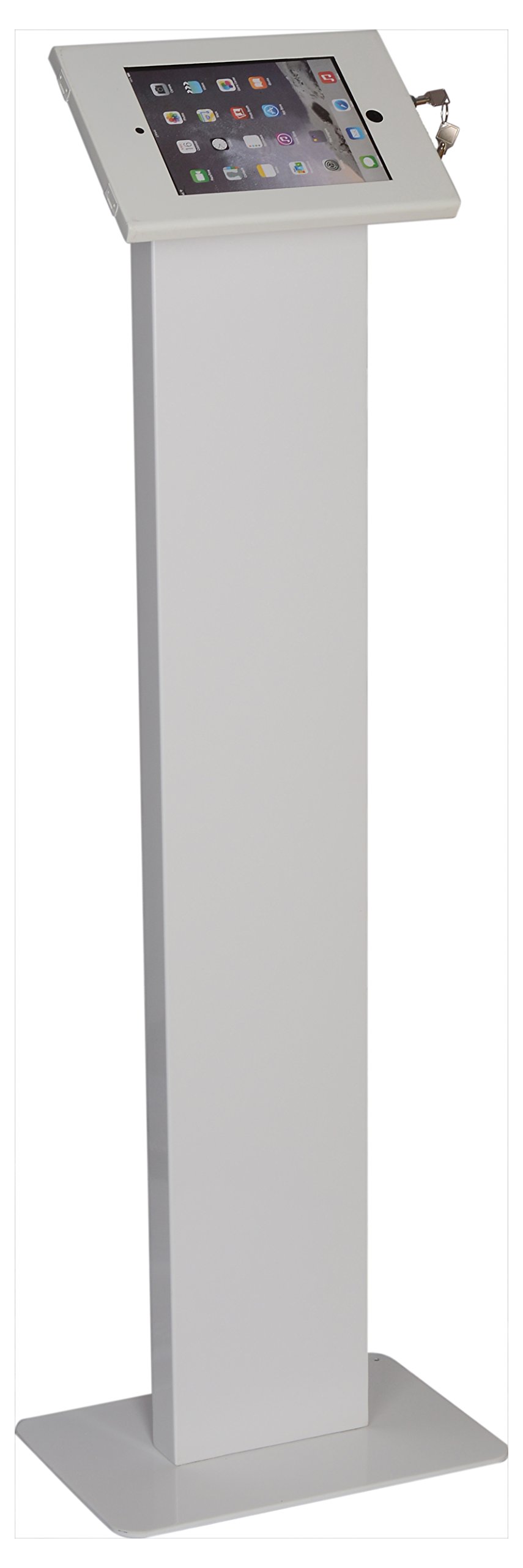 Precision Metal Works Visitor Management System Tablet Safety Anti Theft POS Lockable Kiosk Stand Secure case Tablet for ONEPLUS 7-12.9" Tablet Visitor Management Kiosk Stand