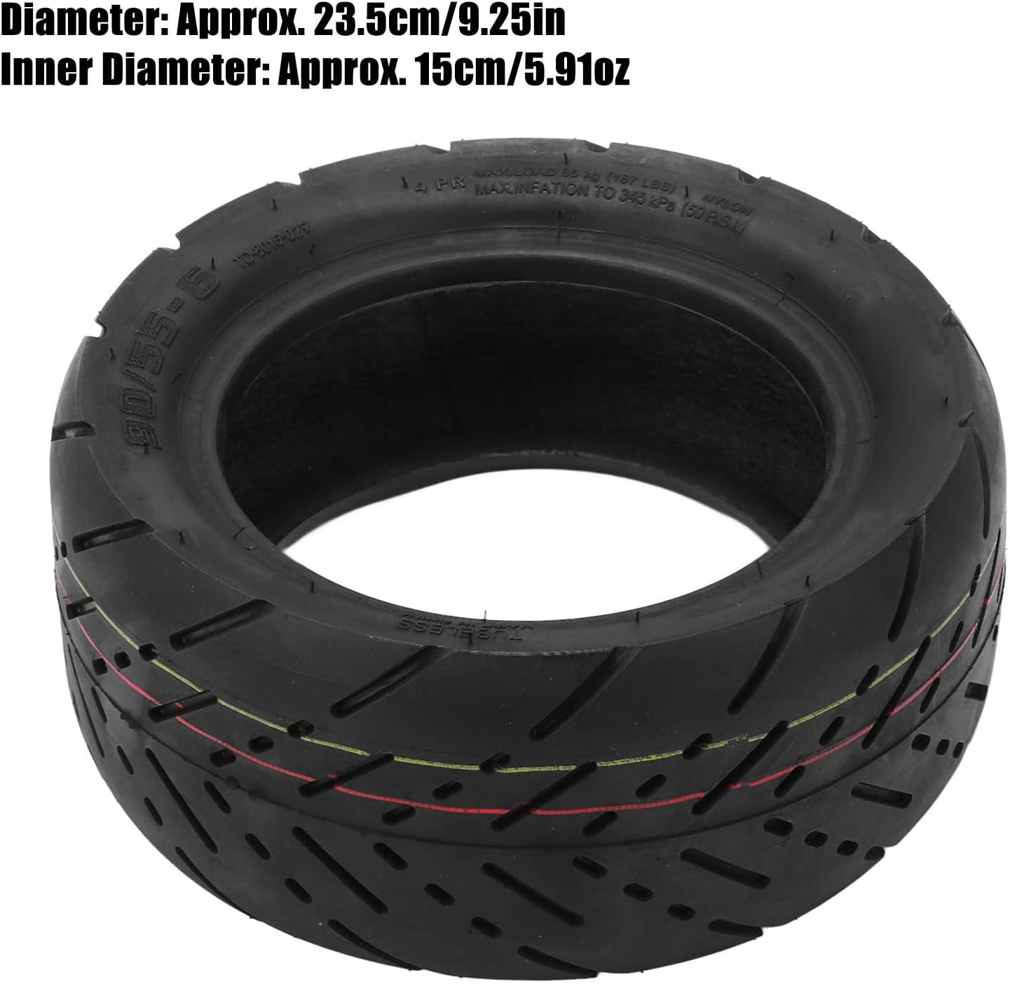 Alomejor Electric Scooter Tire,tubeless shock absorbing rubber vacuum,Tire for urban commuting city riding outdoor adventures