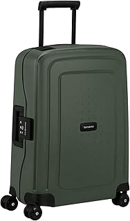 S'Cure Renewed - Handgepäck Koffer 55x40x20 cm, Hartschalen Kabinentrolley passend für die meisten Airlines inkl. Ryanair und EasyJet, Leicht, 2.90 KG, 34 L, Grün (Dark Green)