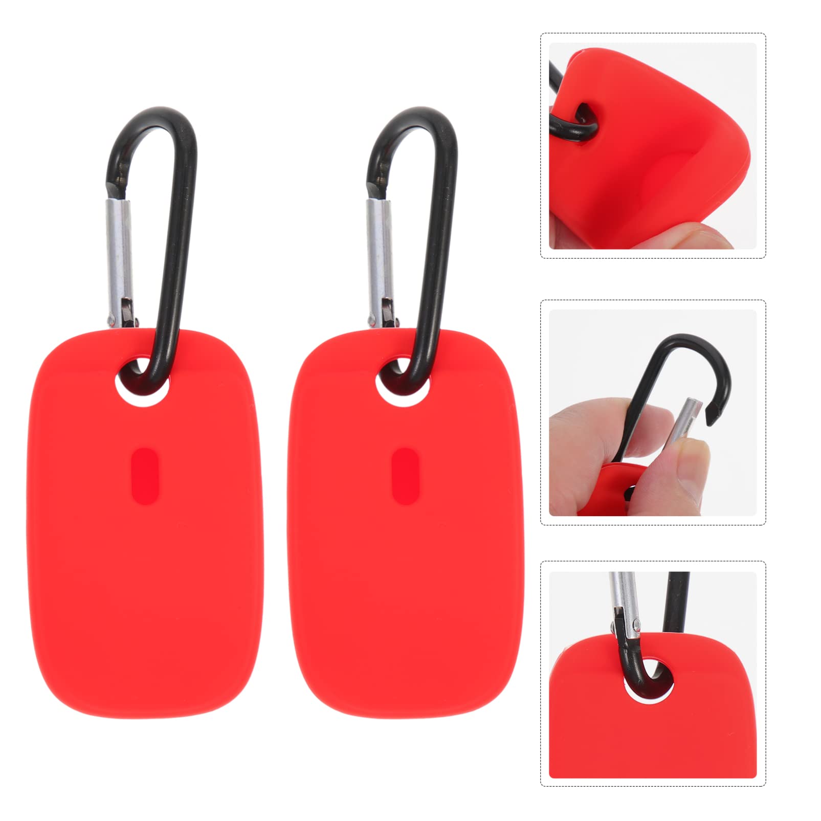 Gatuida 6 Uds Fundas Llavero Rojo Protector Llaves Titular Piel Práctica Y Funda de Silicona Accesorios Rastreadores Cubre Artículo para con Localizador Compatible Perdido Anti-