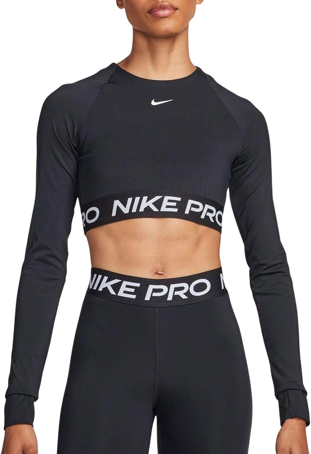 Nike Women's Pro Dri-fit Cropped Long Sleeve Top