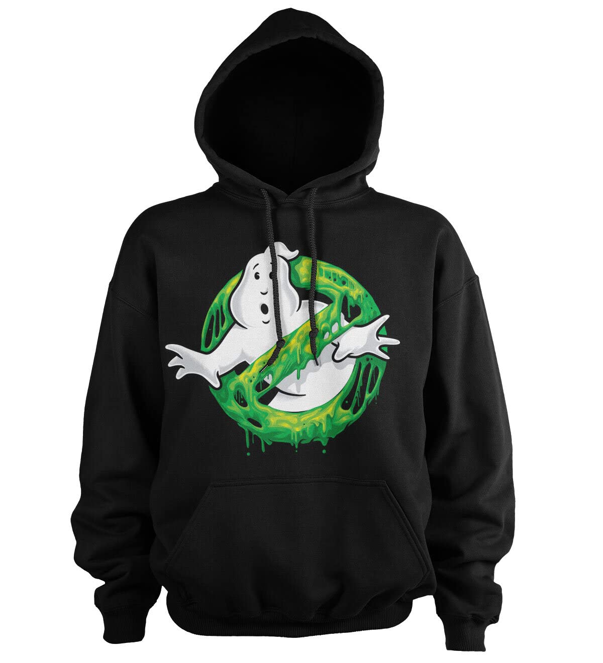 Ghostbusters Officially Licensed Slime Logo Hoodie (Black), Medium