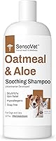 Vista 1 de Champú de avena y aloe para perros y gatos, fórmula hidratante para piel seca con picazón, erupciones y alergias, hipoalergénico para pieles