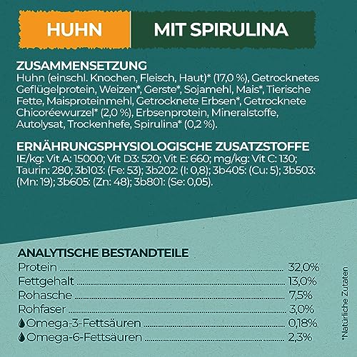 PURINA ONE DualNature mit Spirulina für ausgewachsene Katzen reich an Huhn Katzentrockenfutter 650g Beutel
