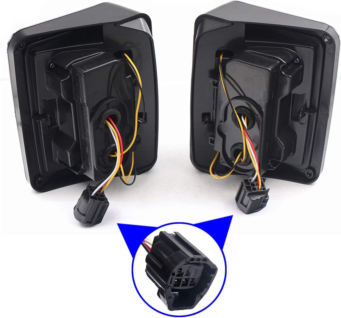 Wrangler JK Tail light - Clear LED Tail Light for 2007-2017 Wrangler JK Brake Reverse Light Rear Back Up Lights Daytime Running Lamps DRL